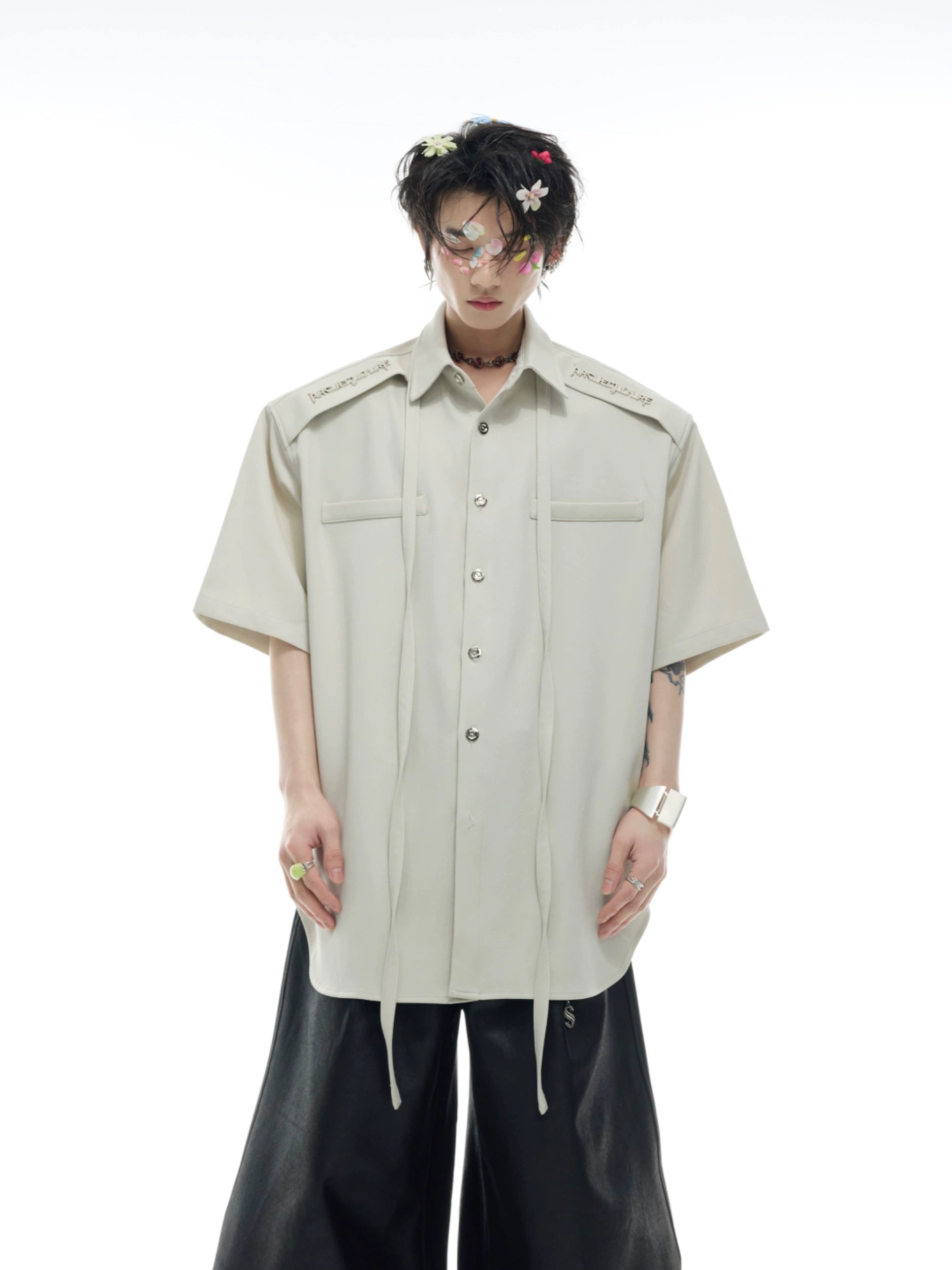Dusty Pink Oversized Button-Up Shirt