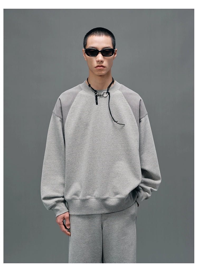 Panel Structural Sweatshirt & Athletic Pants Set