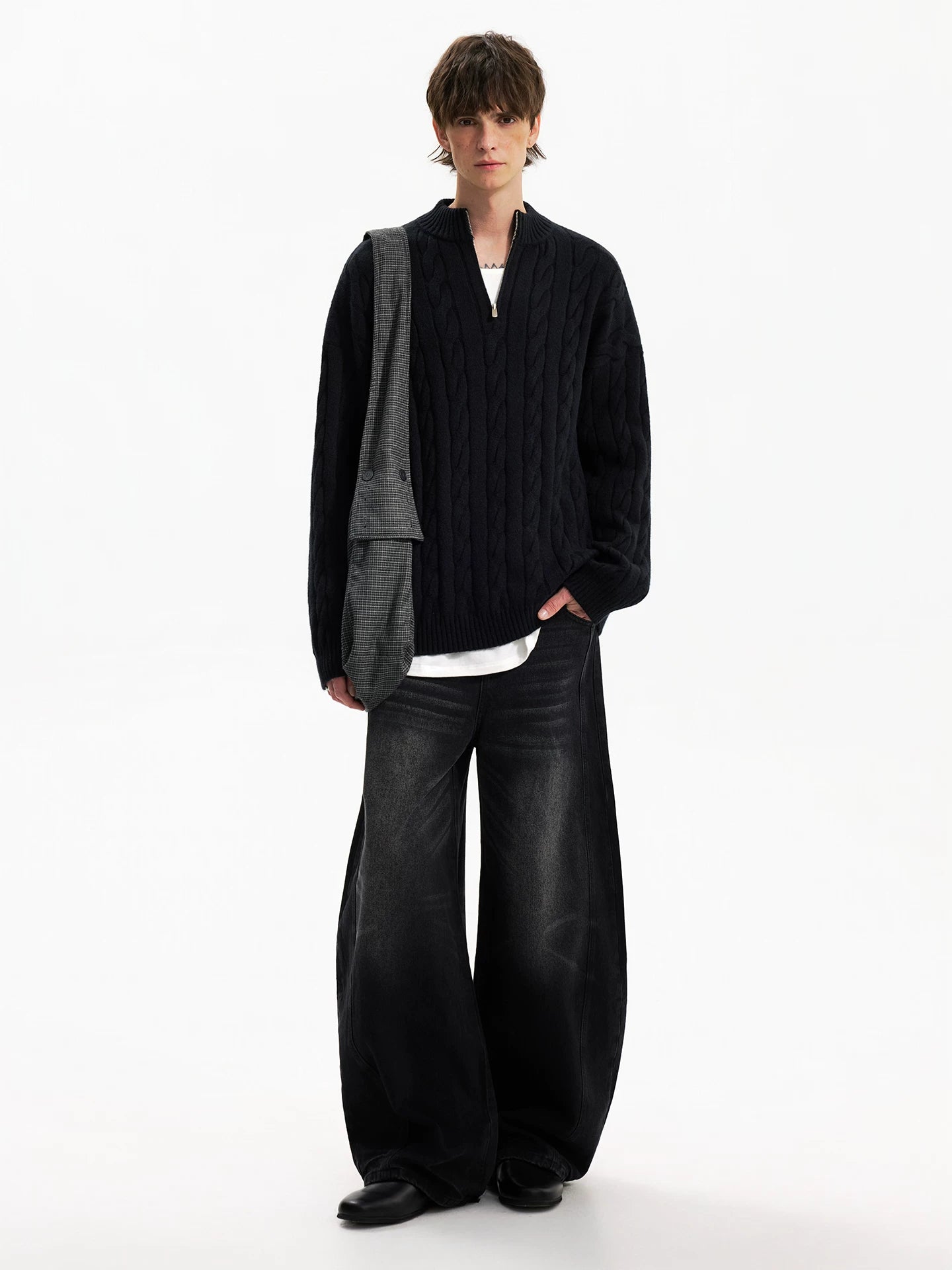 Stonebraid Half-Zip Knit