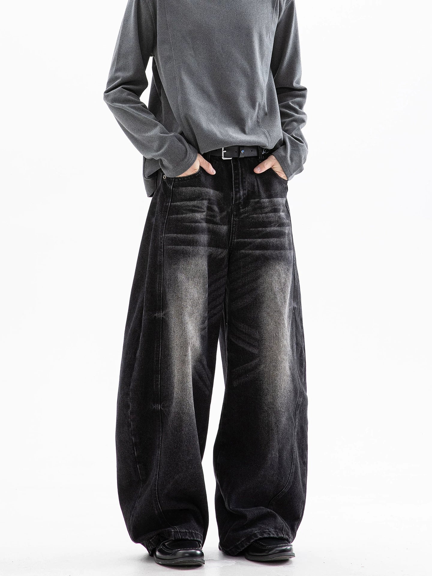 Cloudstripe Ultra Wide-Leg Jeans