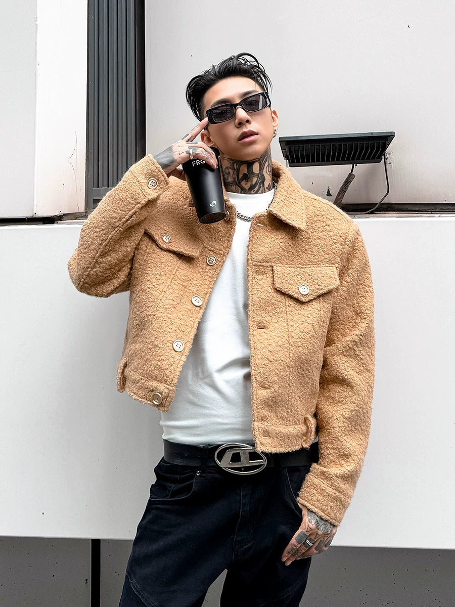 Teddy Cropped Trucker Jacket