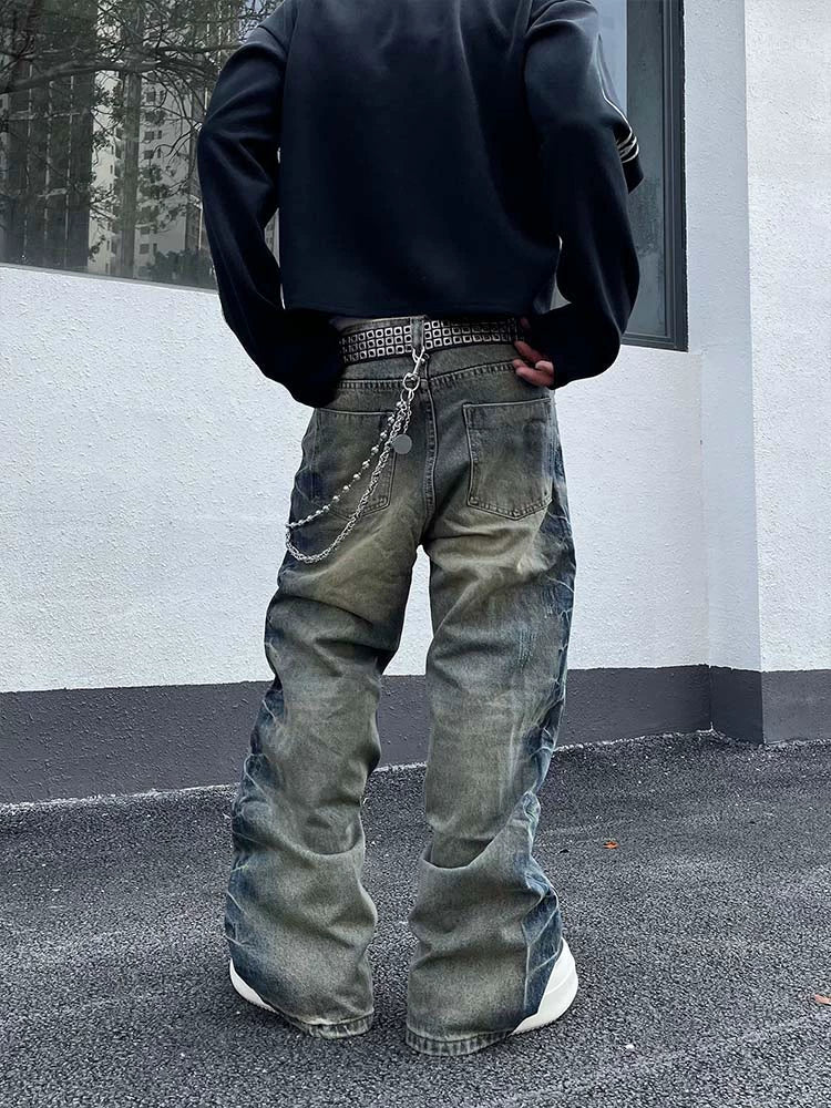 Retro Washed Stacked Jeans