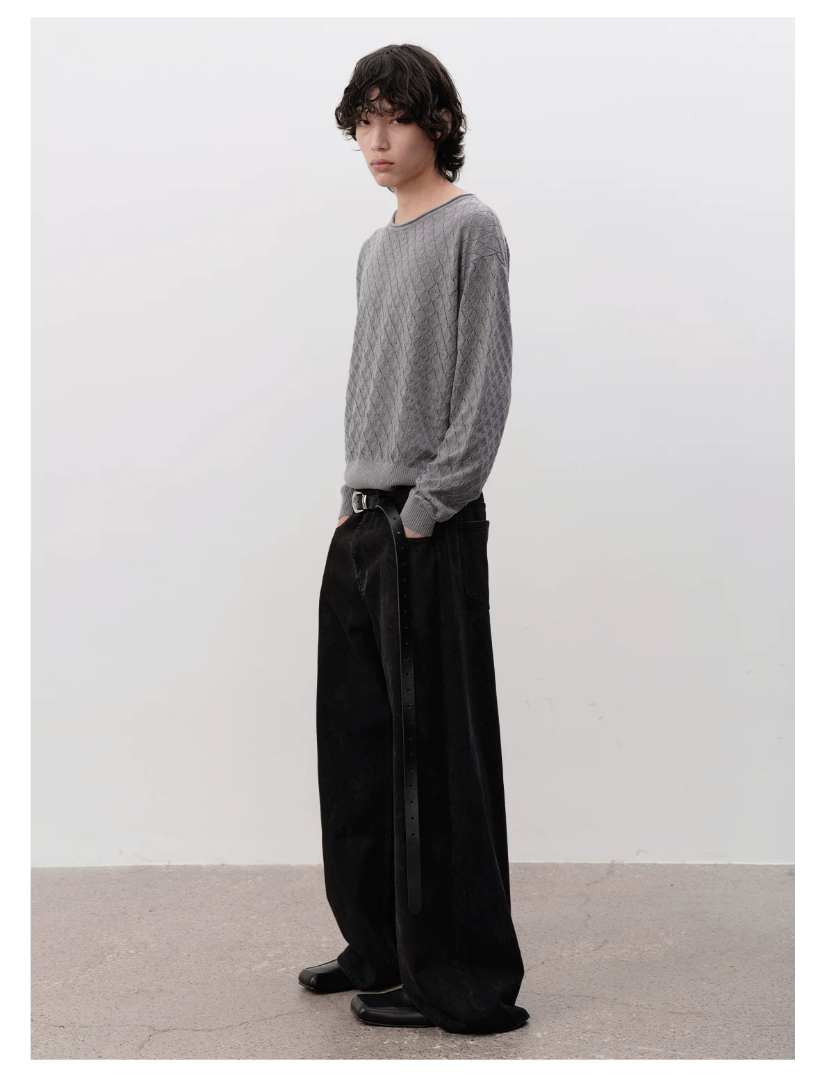 Washed Black Ultra Wide-Leg Puddle Jeans