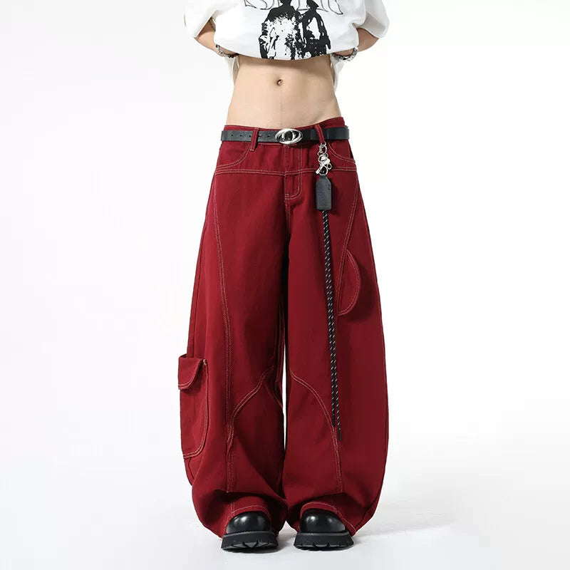 Crimson Curve Zip Cargo Pants