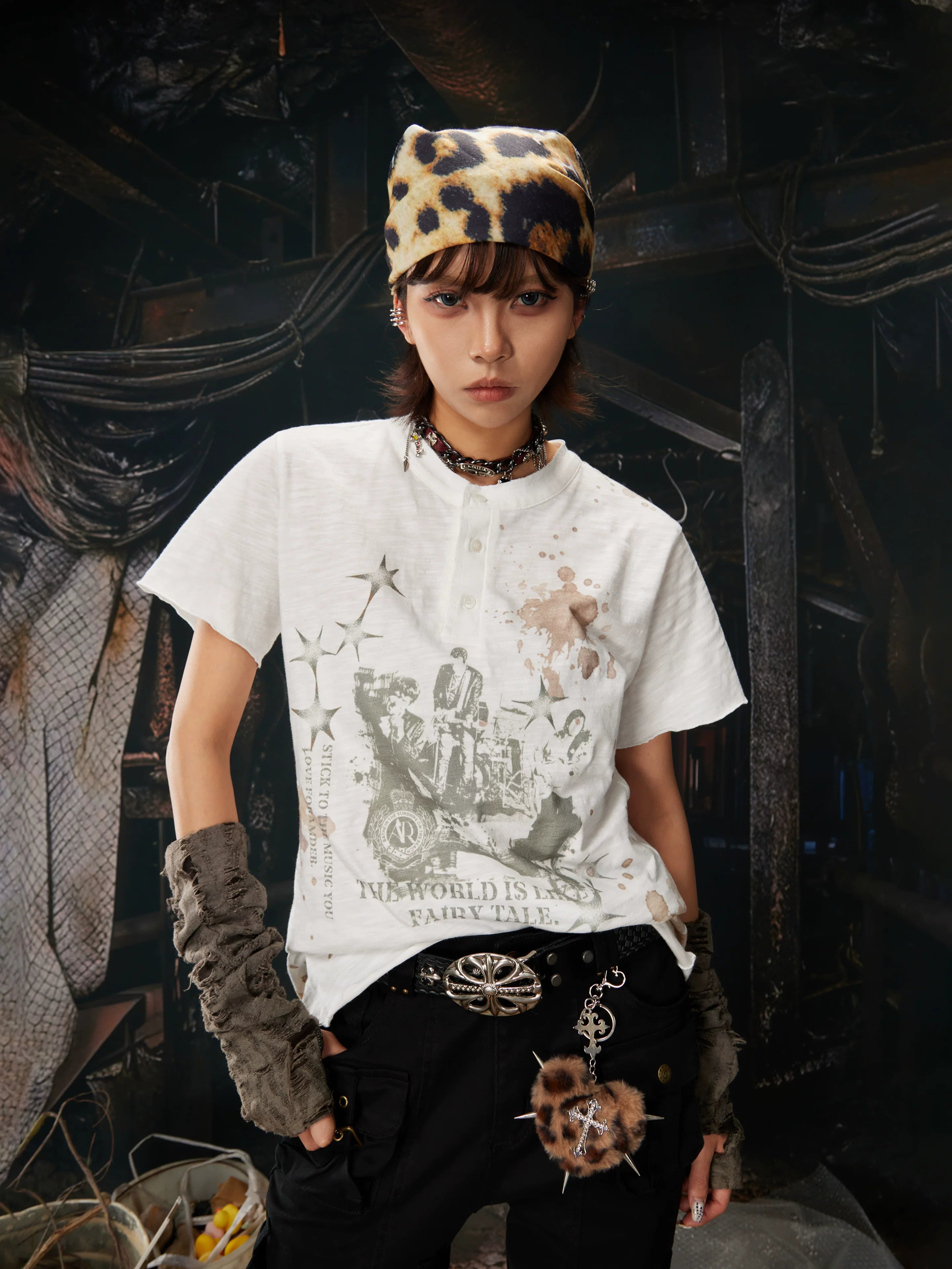 Fairytale Ruins Graphic Henley Tee