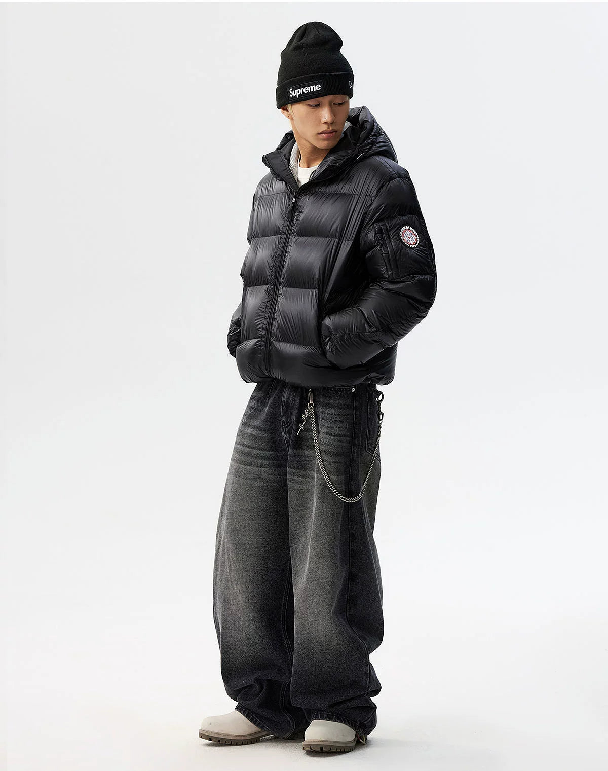Glacier Halo Reflective Hooded Puffer Jacket