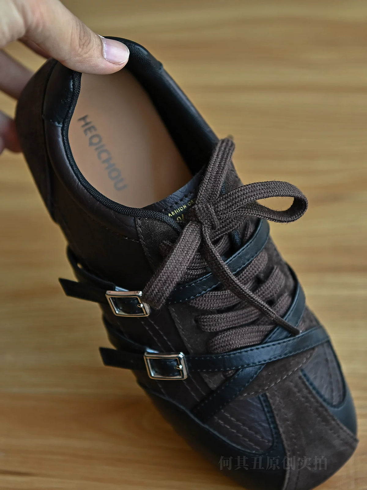 Noira Buckle-Strap Retro Sneakers