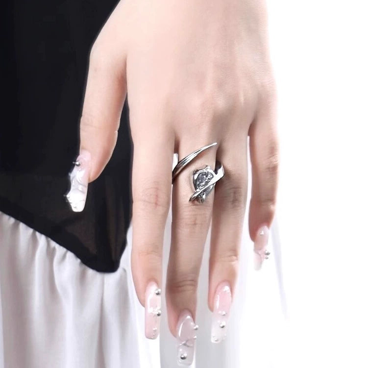 Silver Butterfly Wing Ring