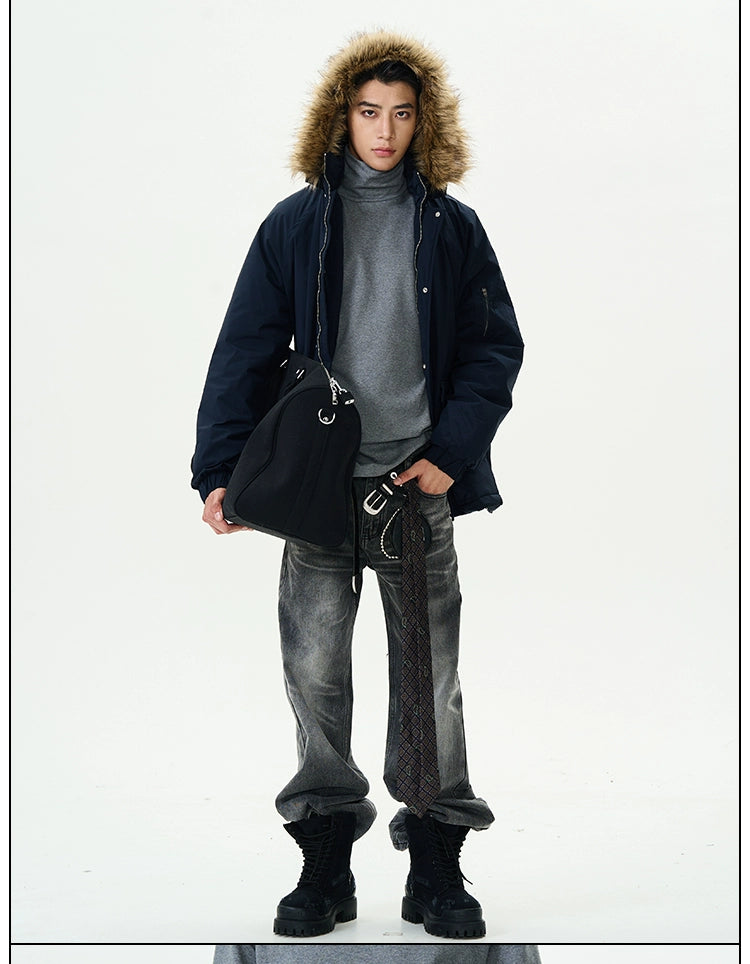 Shadow Wash Straight Leg Jeans