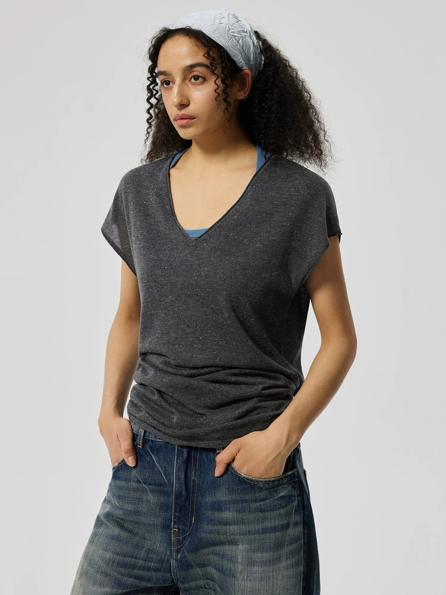 Silvair V-Neck Cap Sleeve Tee