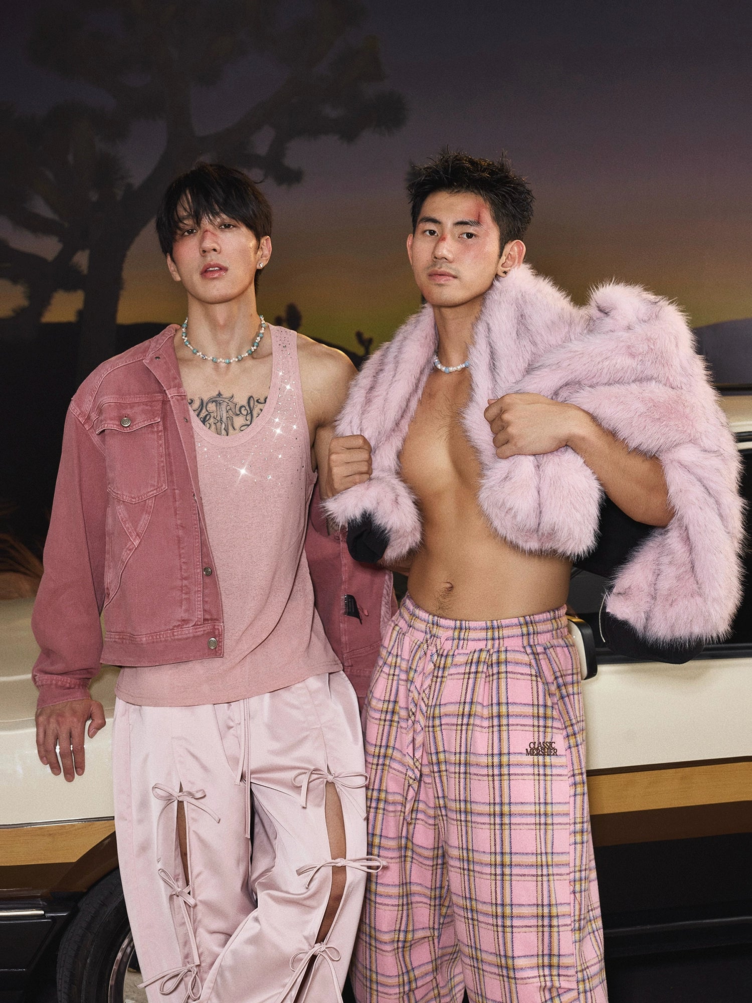 Vintage Rose Denim Trucker Jacket