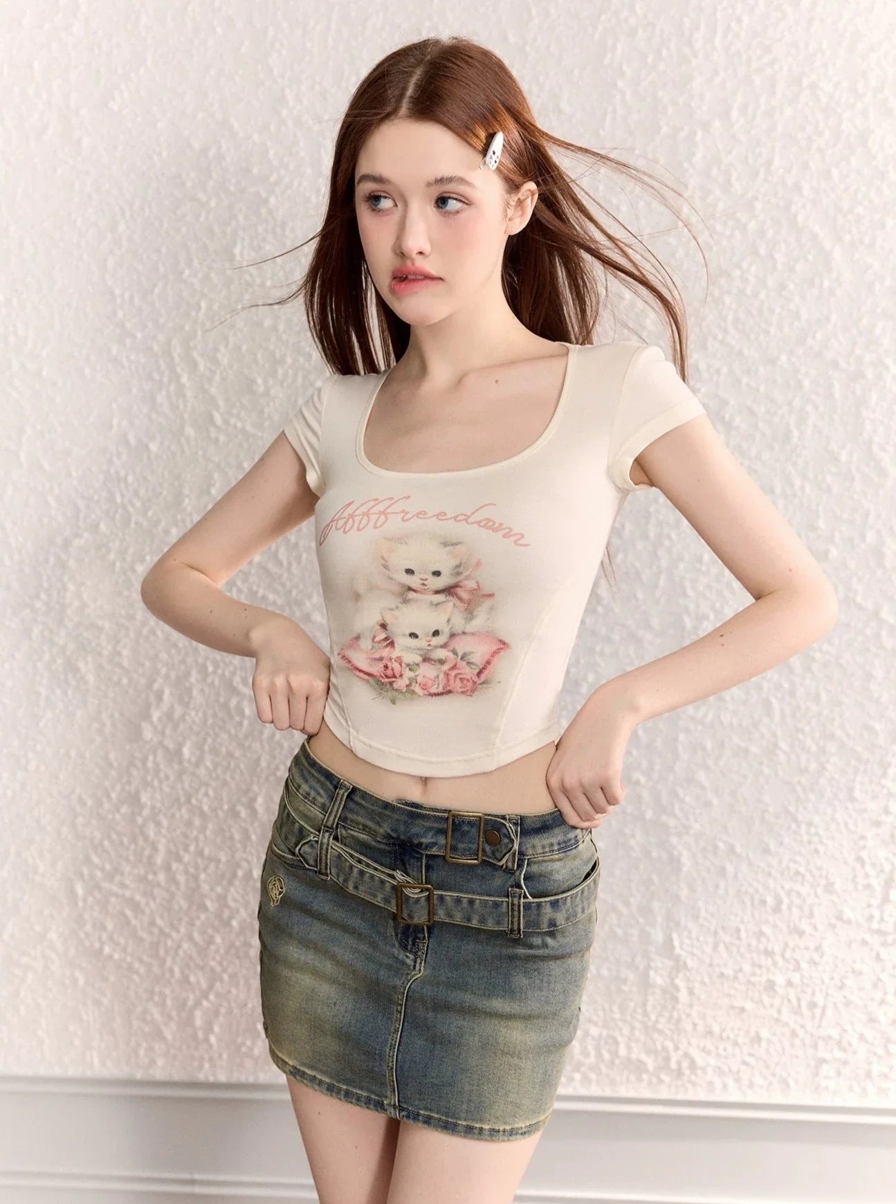 Original Cat T-Shirt Slim Top - chiclara