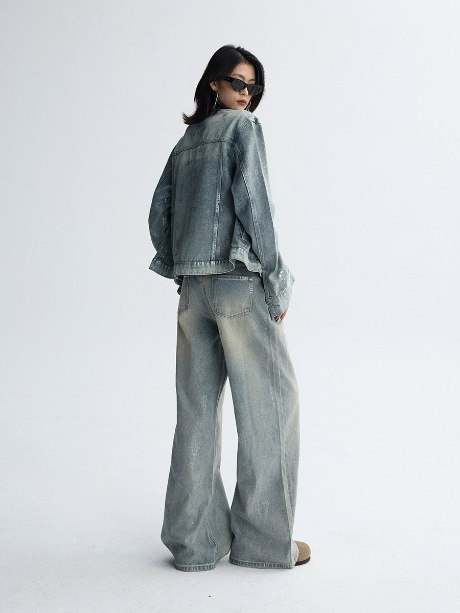 Tide‑Worn Wide‑Leg Jeans
