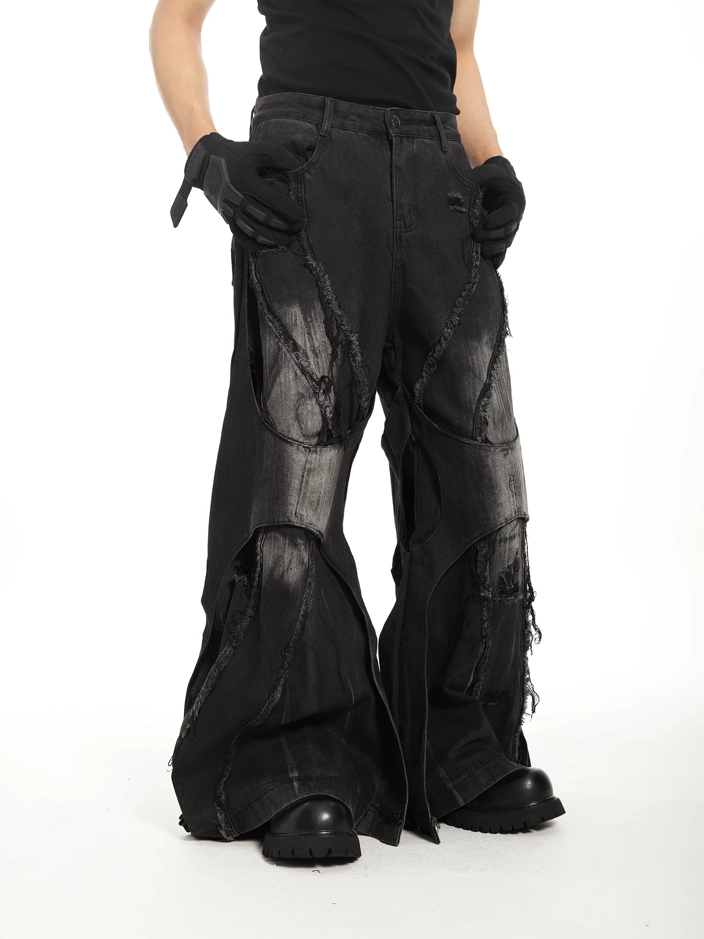 Riftcore Shredded Super-Flare Jeans