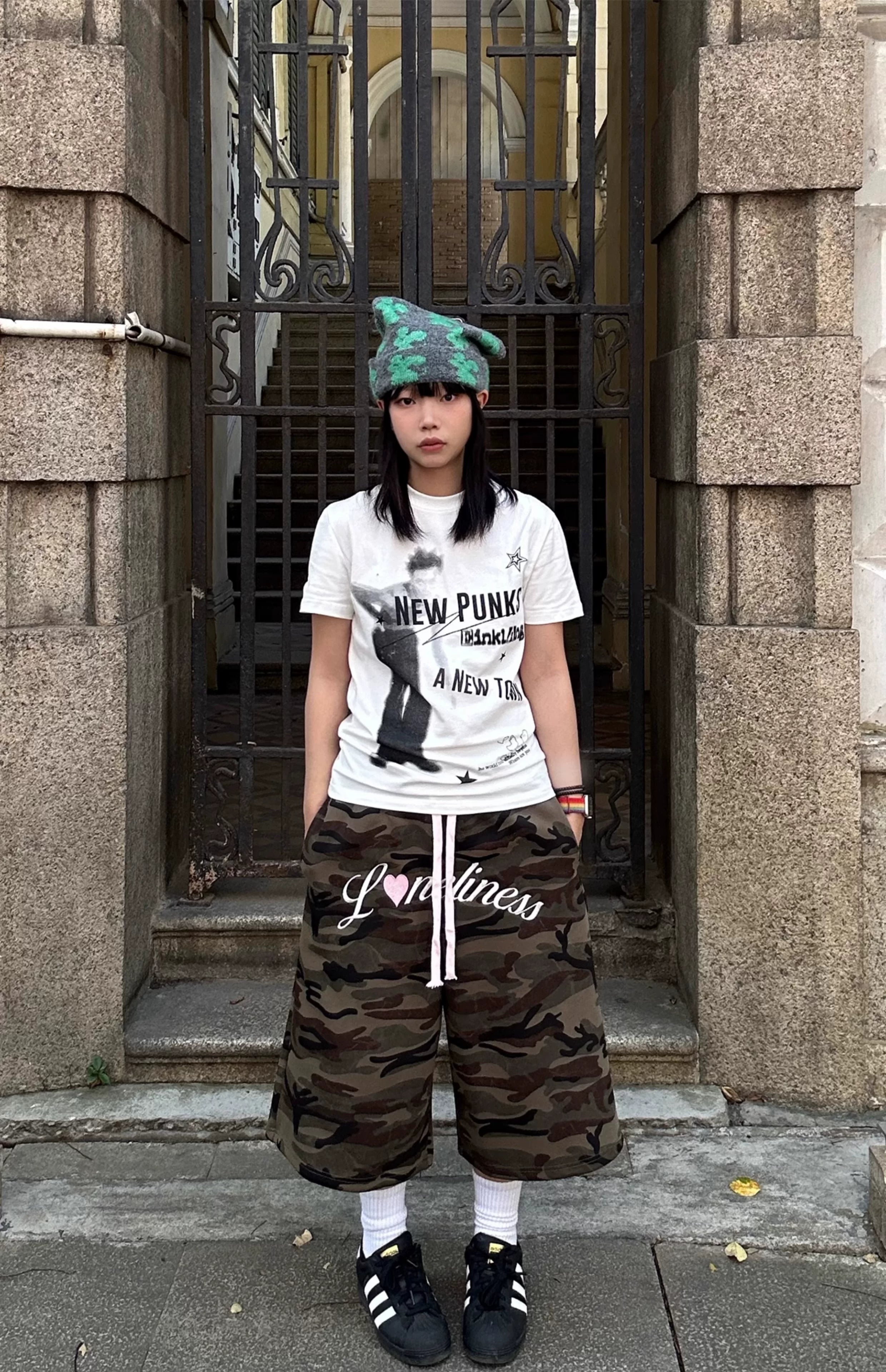 Lonely Hearts Camo Jersey Shorts