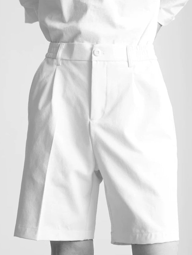 Minimal Tailored Pleated Shorts