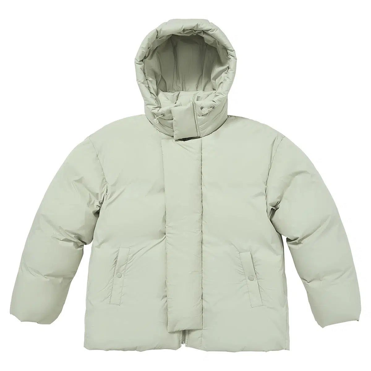 Thick Puffer Jacket in Solid Color - chiclara