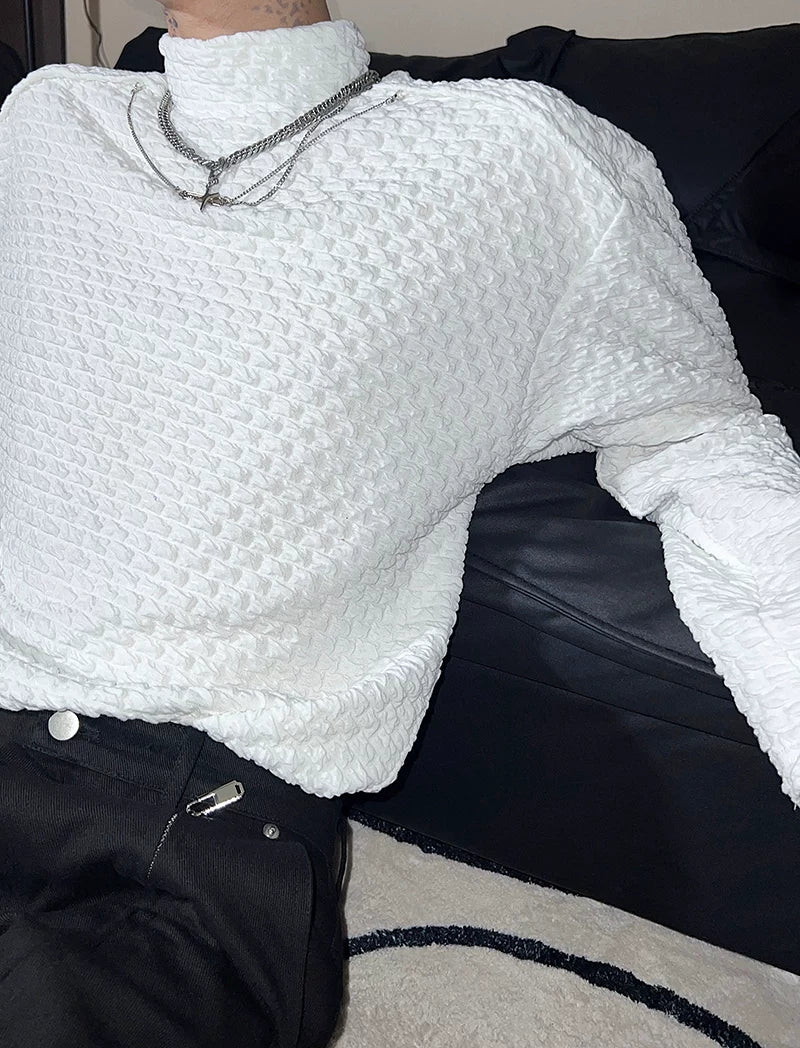 Frostcell Textured Mock-Neck Top