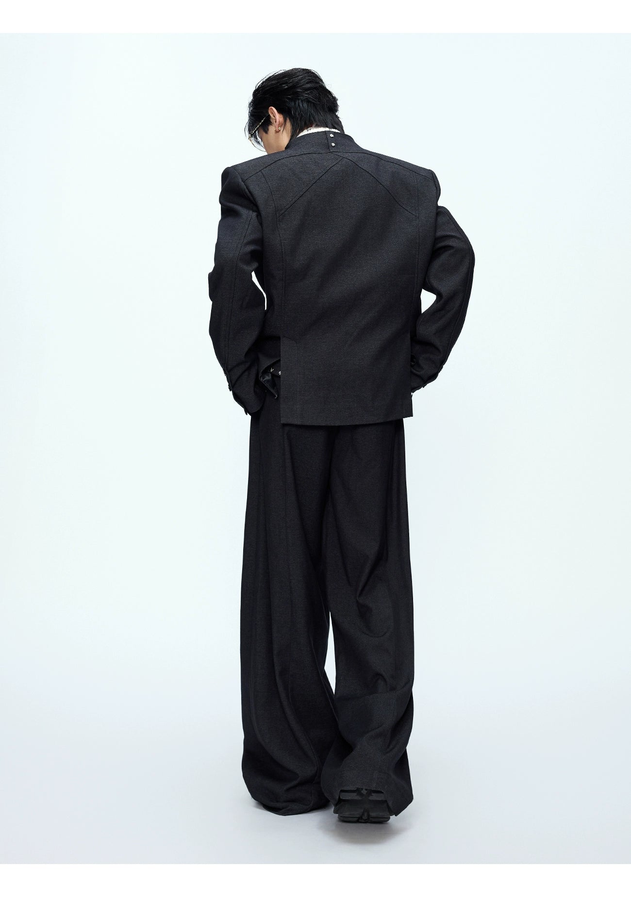 Oversized Black Wide-Leg Suit