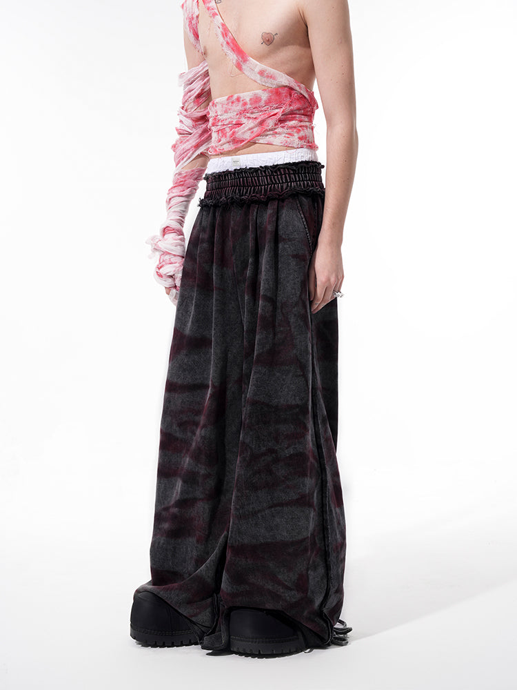 Dark Tie-Dye Hoodie and Pants Setup