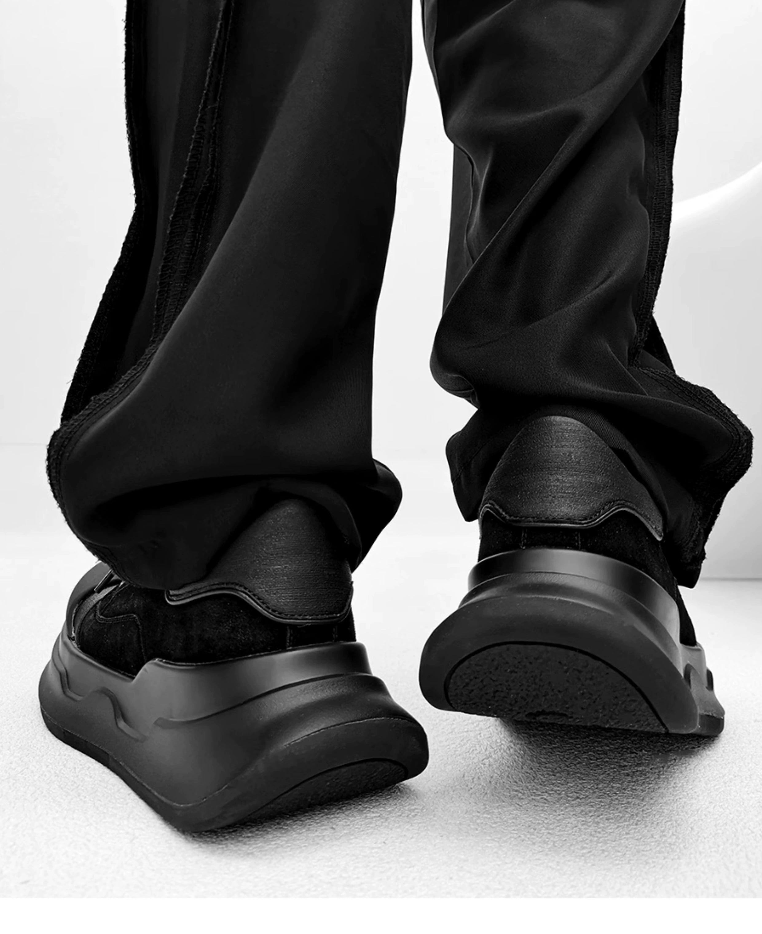 All-Black Chunky Platform Sneakers