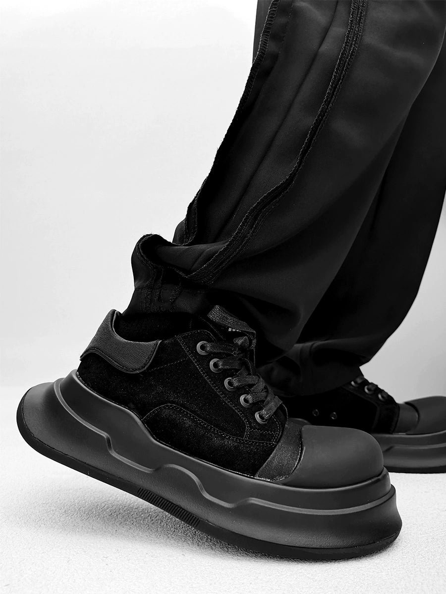 All-Black Chunky Platform Sneakers