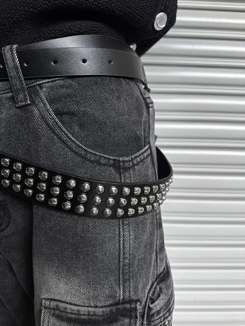 Riot Spine Triple-Stack Stud Belt