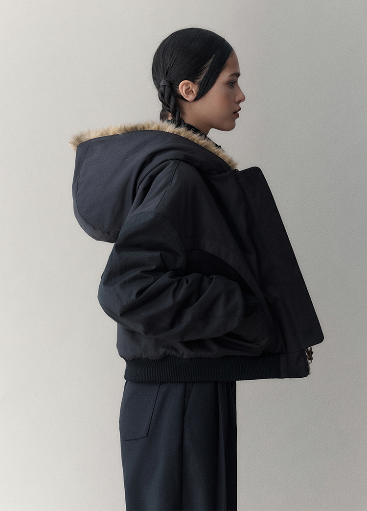 Reversible Hooded Faux Fur Winter Jacket