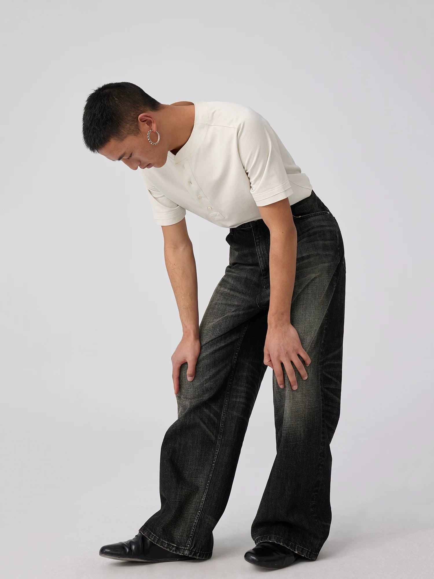Shadow Wash Baggy Denim Jeans