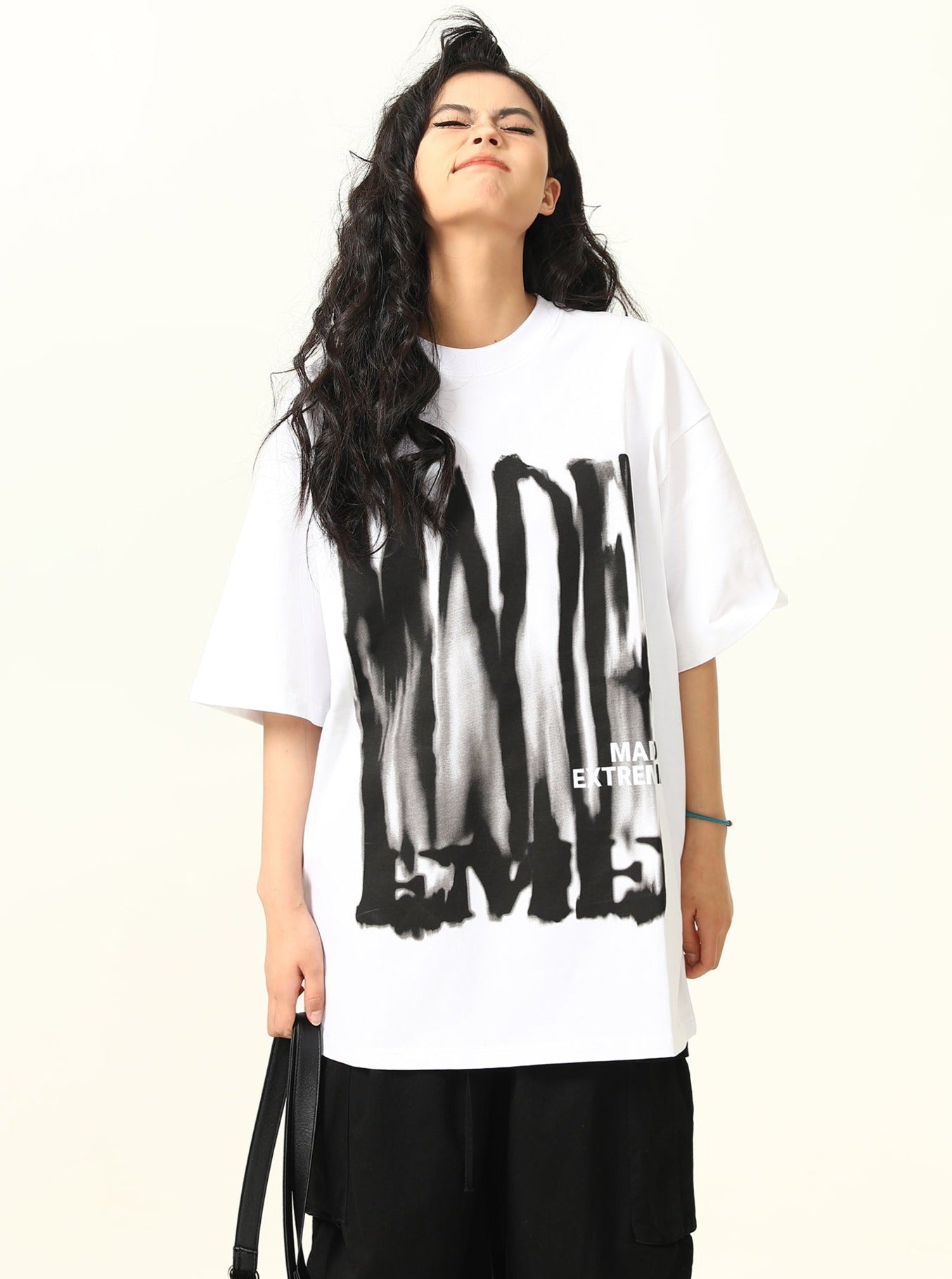 Unisex Hip Hop Letter Print T-Shirt