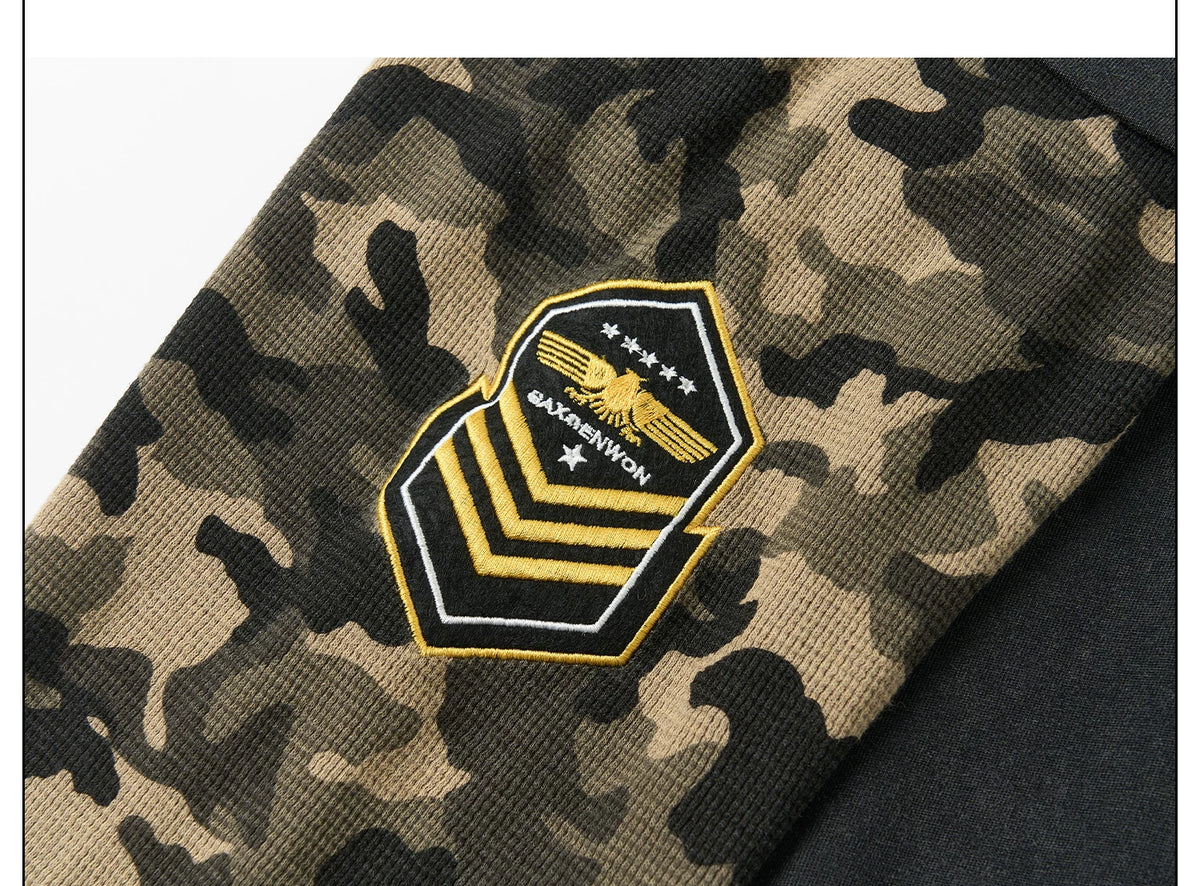 Camo Regiment Layered Henley Shirt