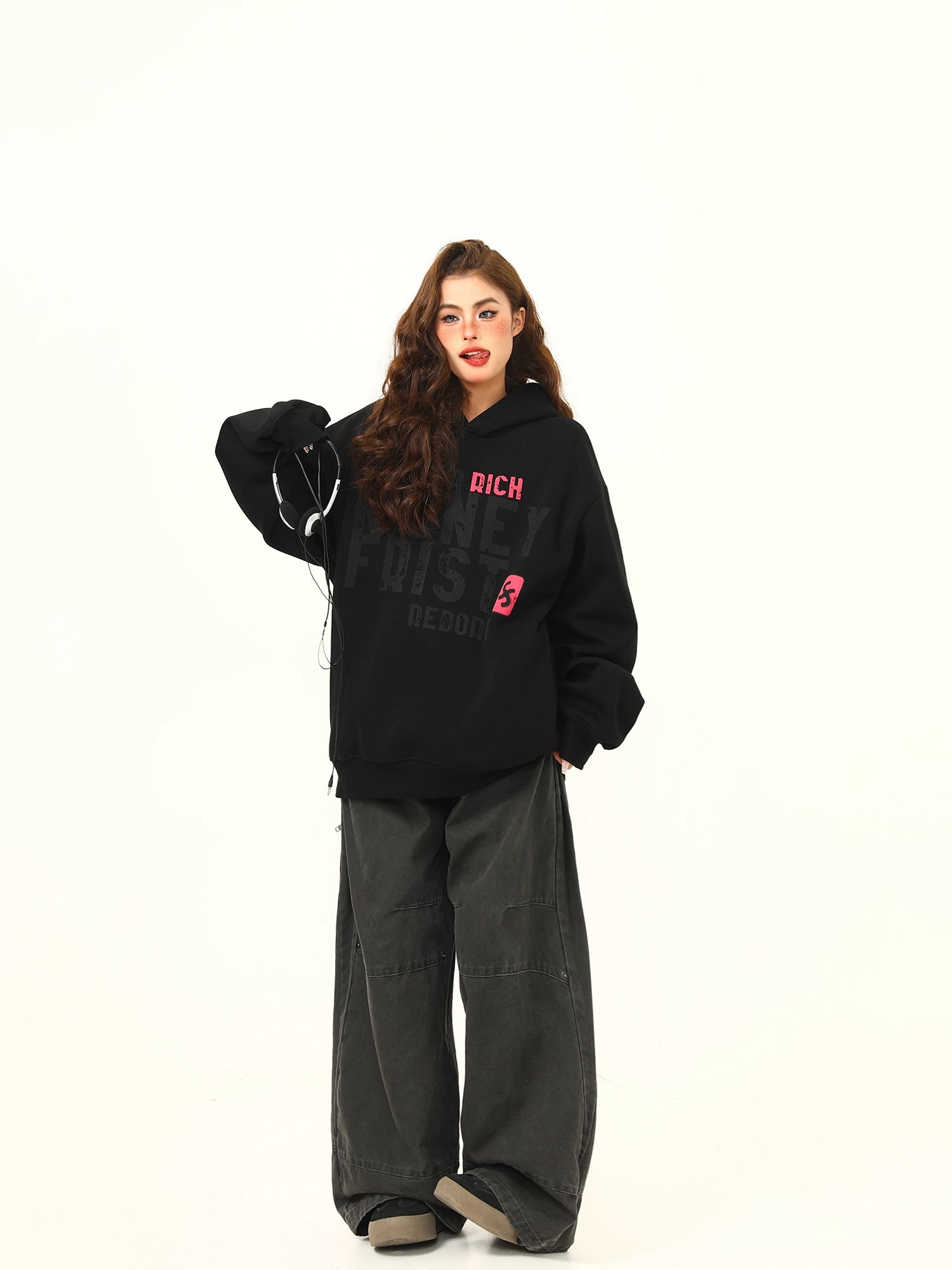 Money Frist Streetwear Black Hoodie