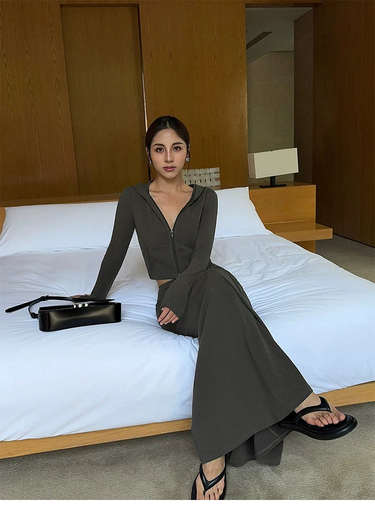 Midnight Ease Jersey Maxi Skirt
