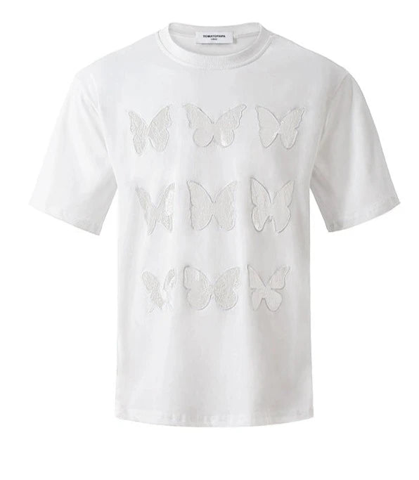 Butterfly Motif Oversized Tee