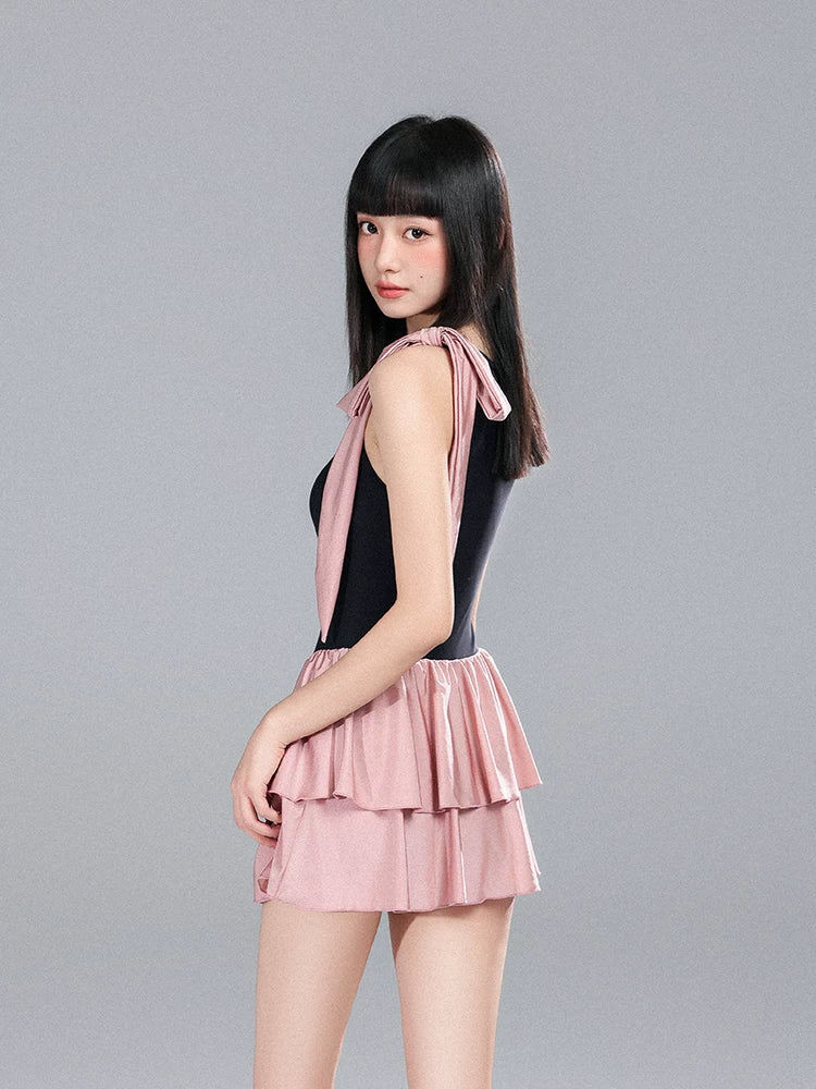 Blush Ballet Ruffle Skirted Swimsuit