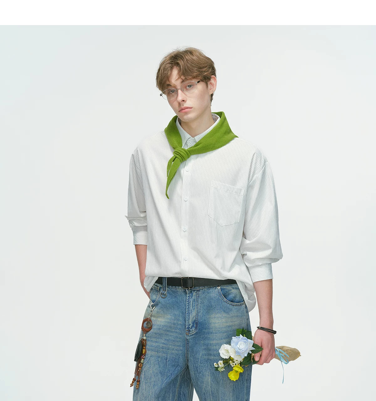 Verde Stripe Breeze Overshirt