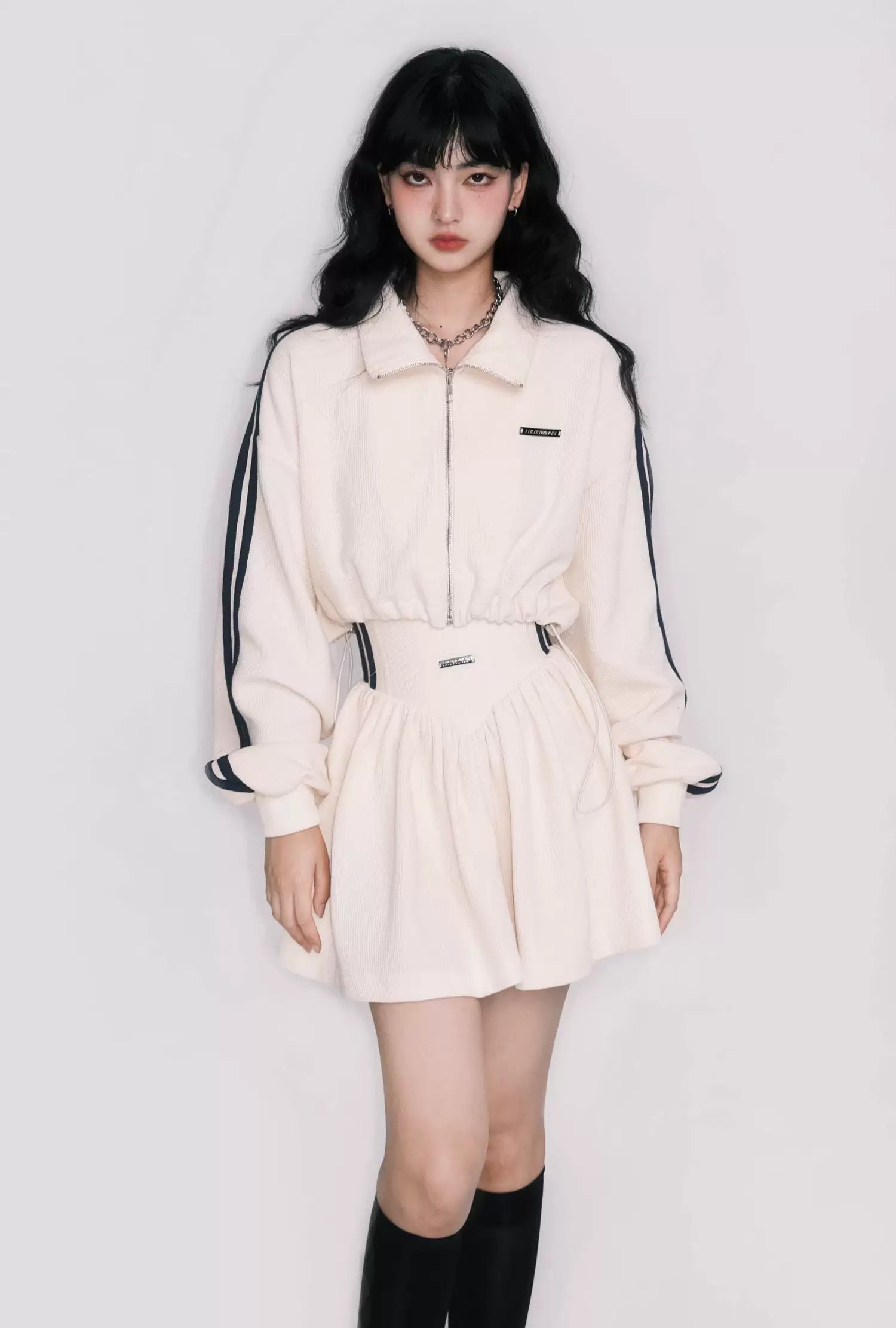 Courtside Meringue Zip Jacket