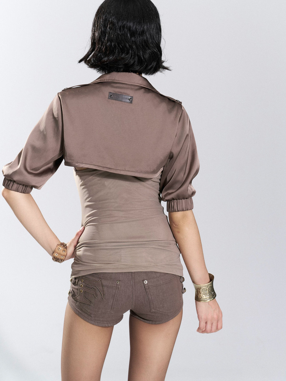 Rogue Buckle Cropped Utility Jacket