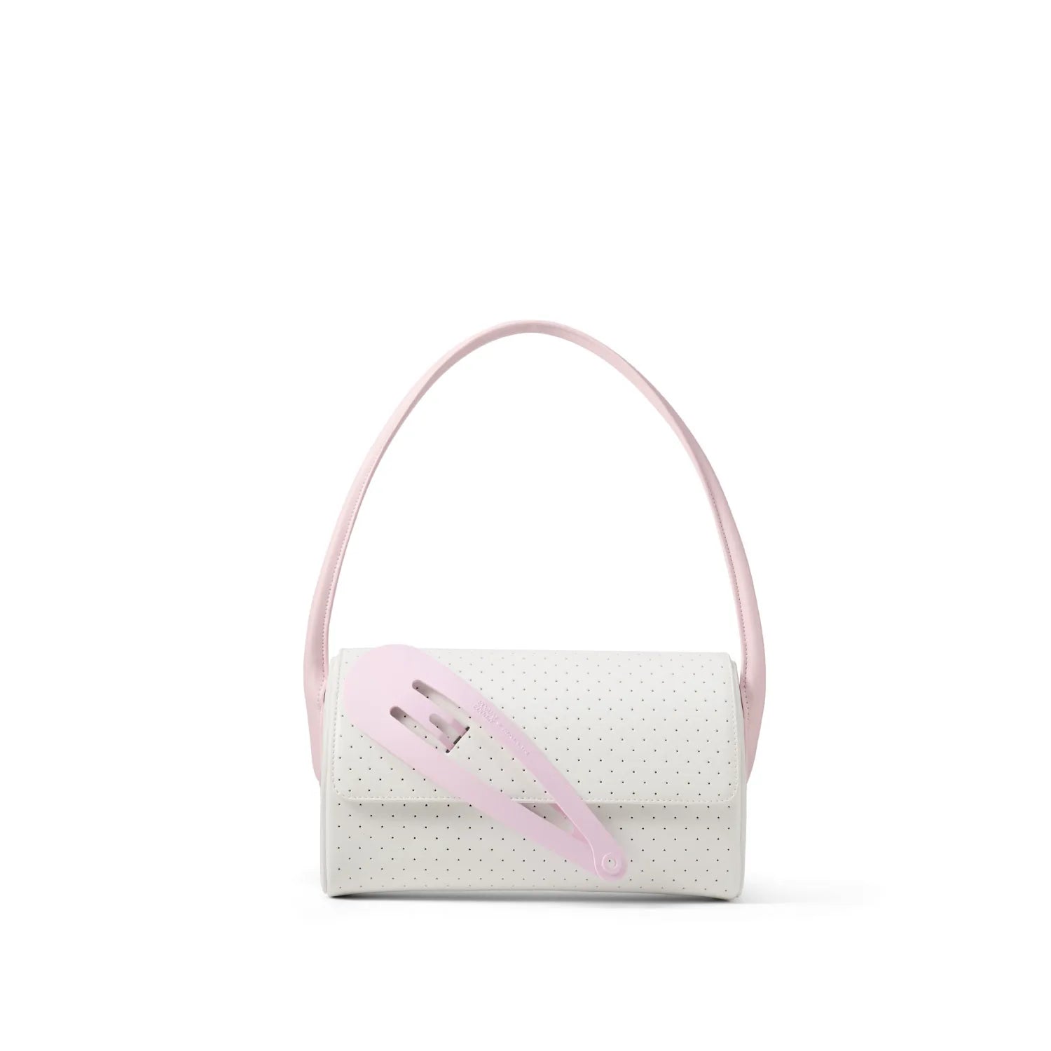 Hairpin Star Convertible Shoulder Bag - Pink and White Star / Large