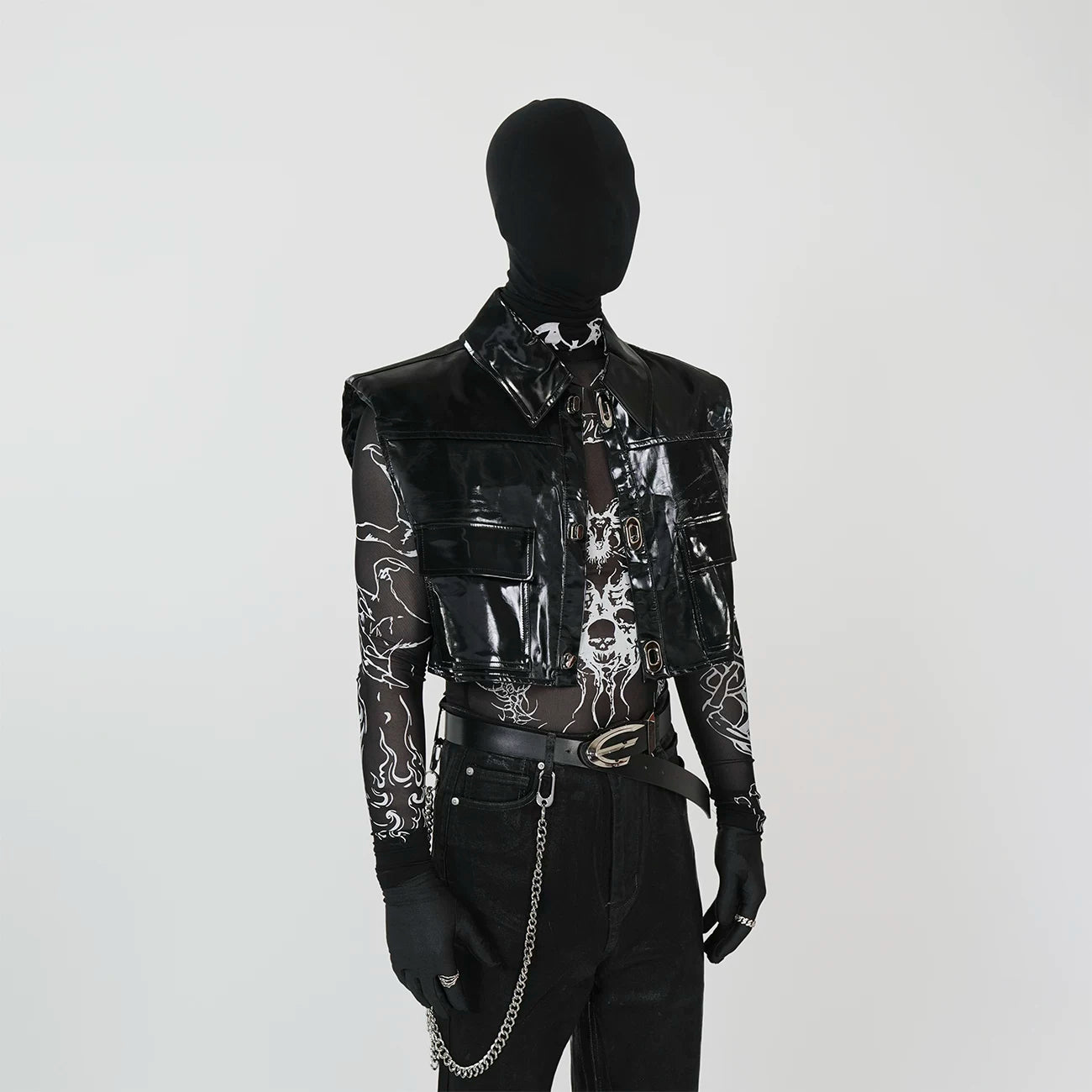 Neon Chrome Patent Street Vest