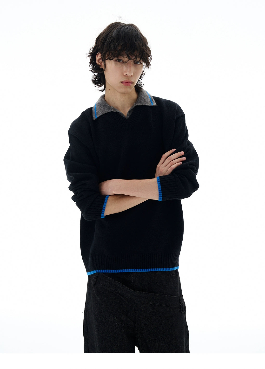 Midnight Edge Collar Sweater