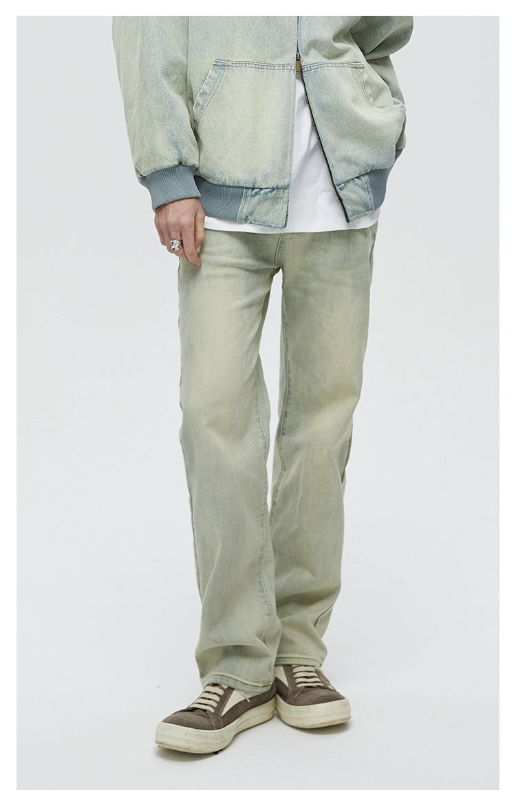 Vintage Light Wash Straight-Leg Jeans