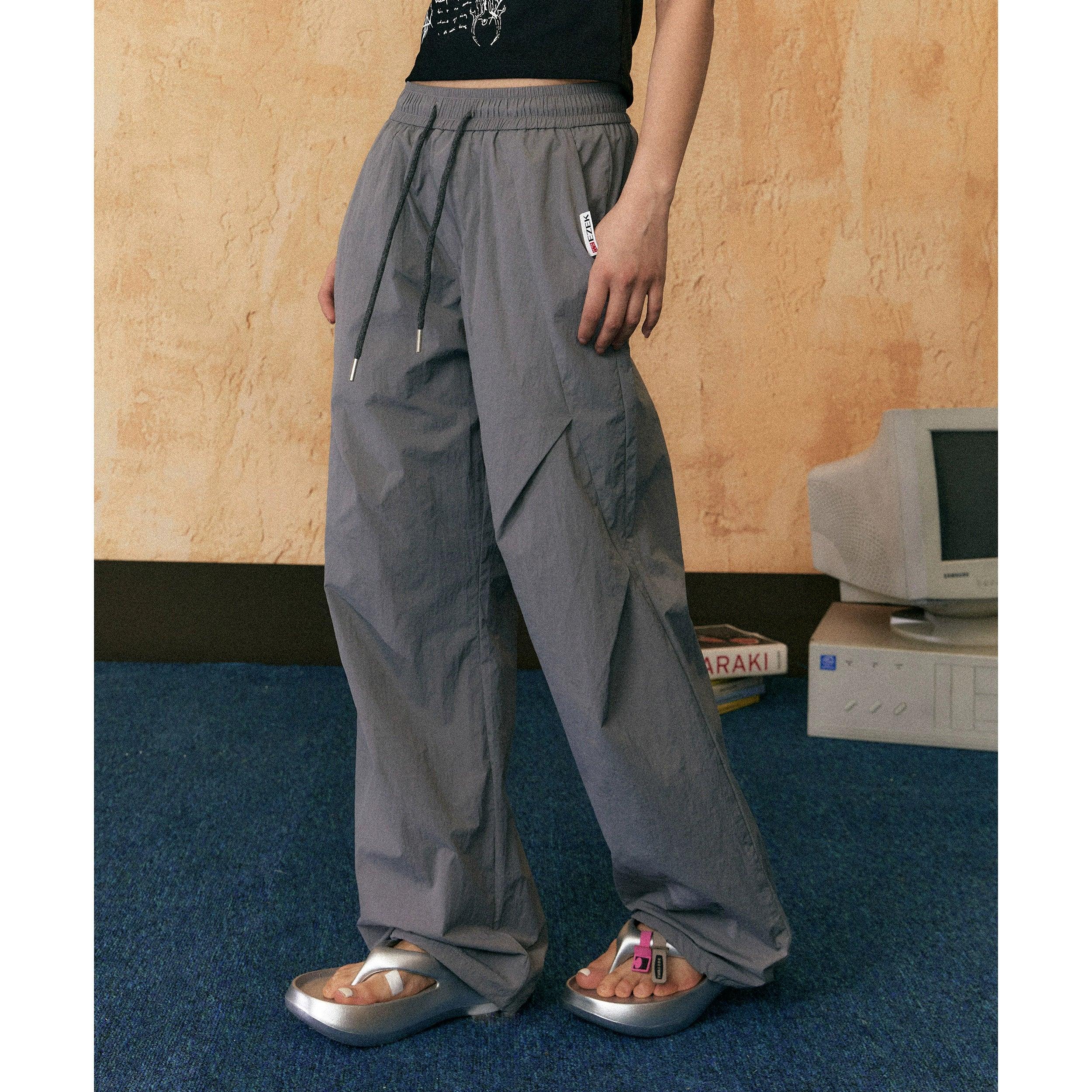 Ezek Wide-Leg Drawstring Lounge Pants - Unisex Relaxed Fit Casual Trousers With Pockets