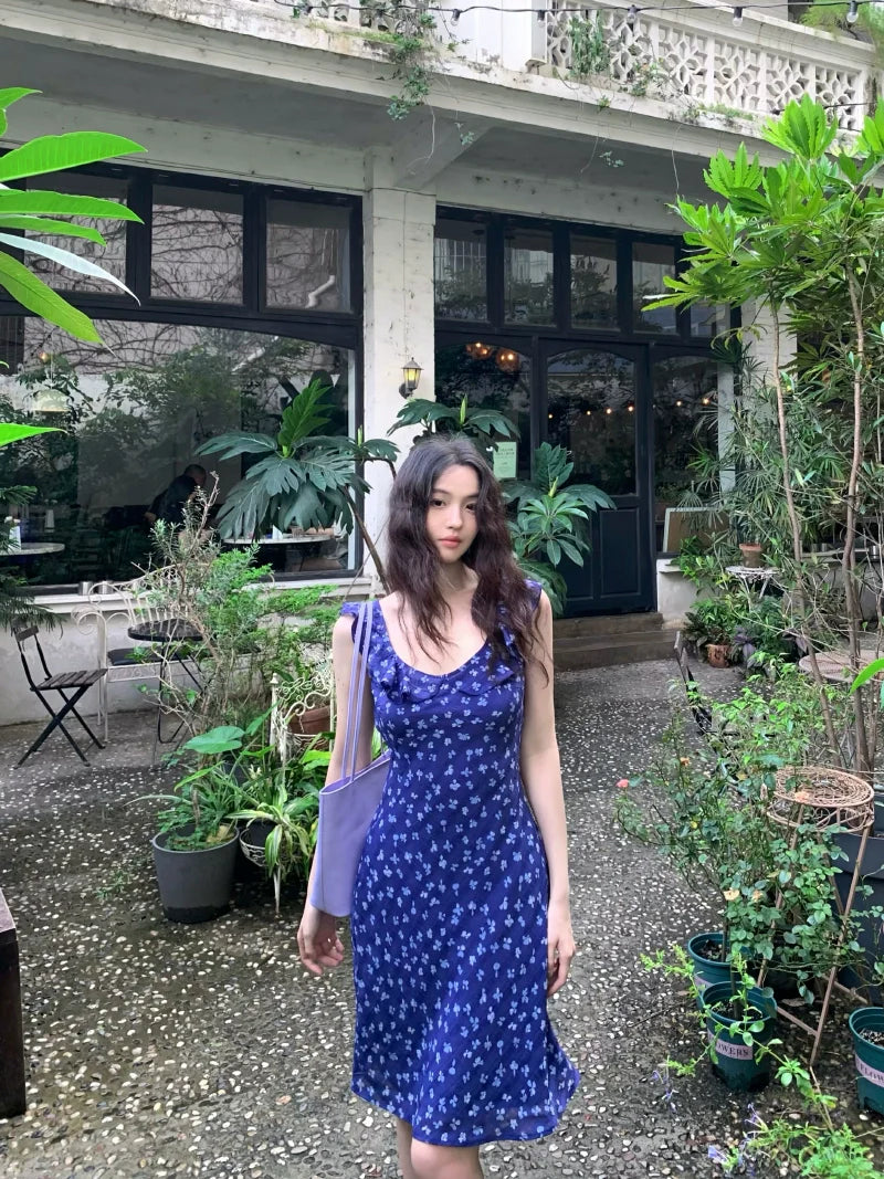 Floral Backless Mini Dress