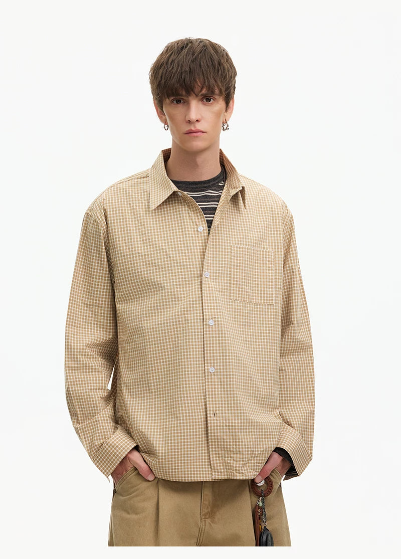 Honeycheck Layered Oversize Shirt