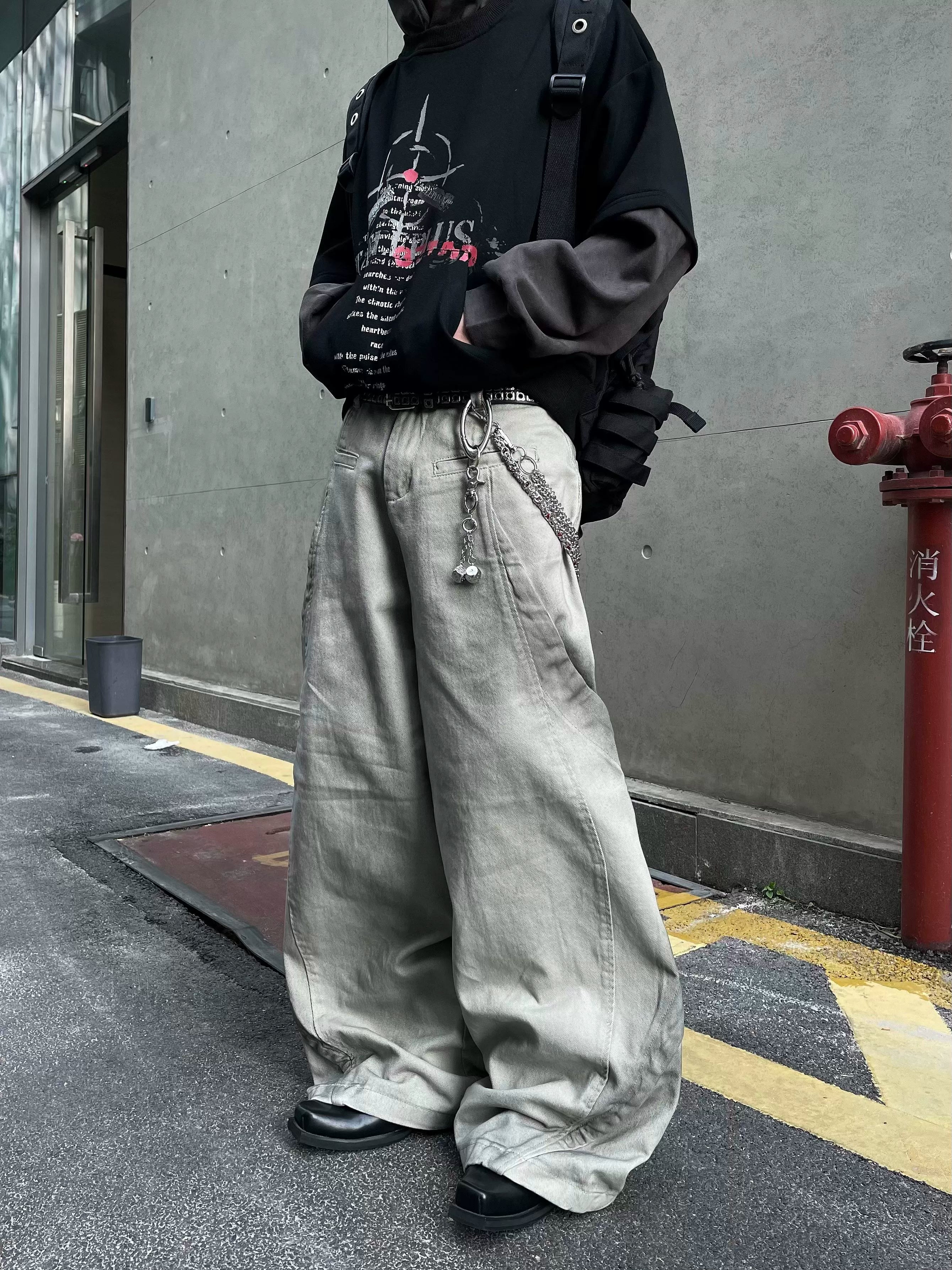 Faded Sage Wide Leg Jeans