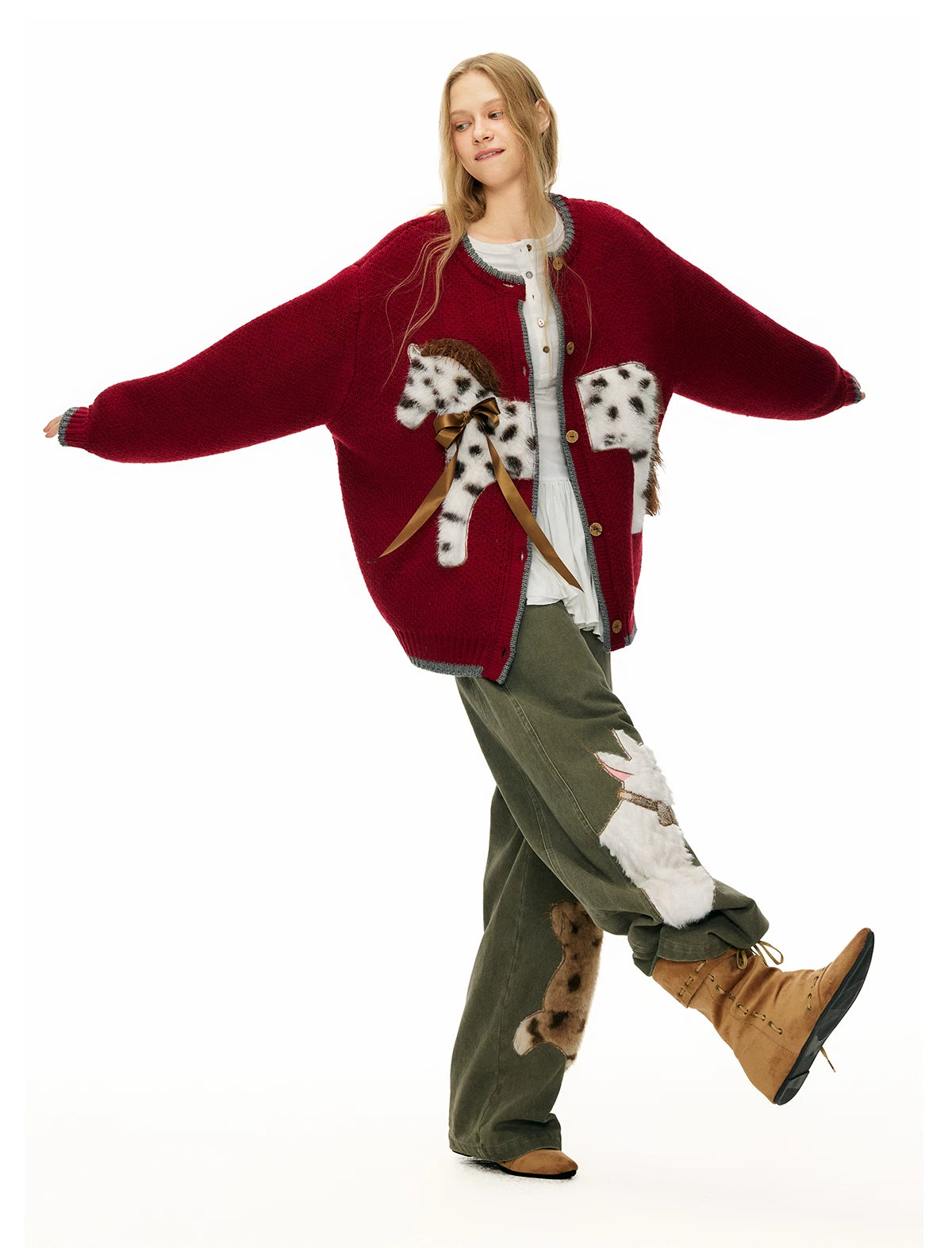 Spotted Pony Stable Knit Cardigan