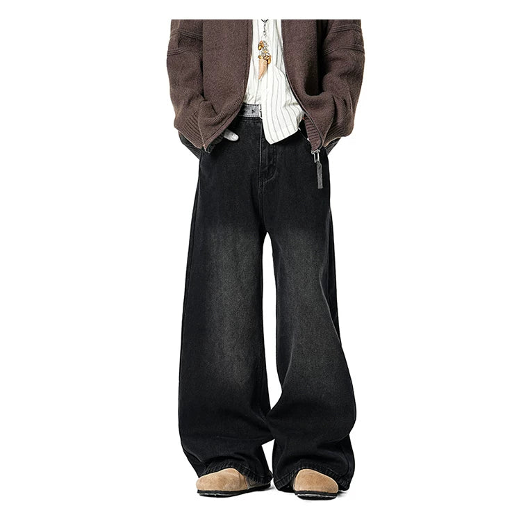 Coal Fade Barrel-Leg Jeans
