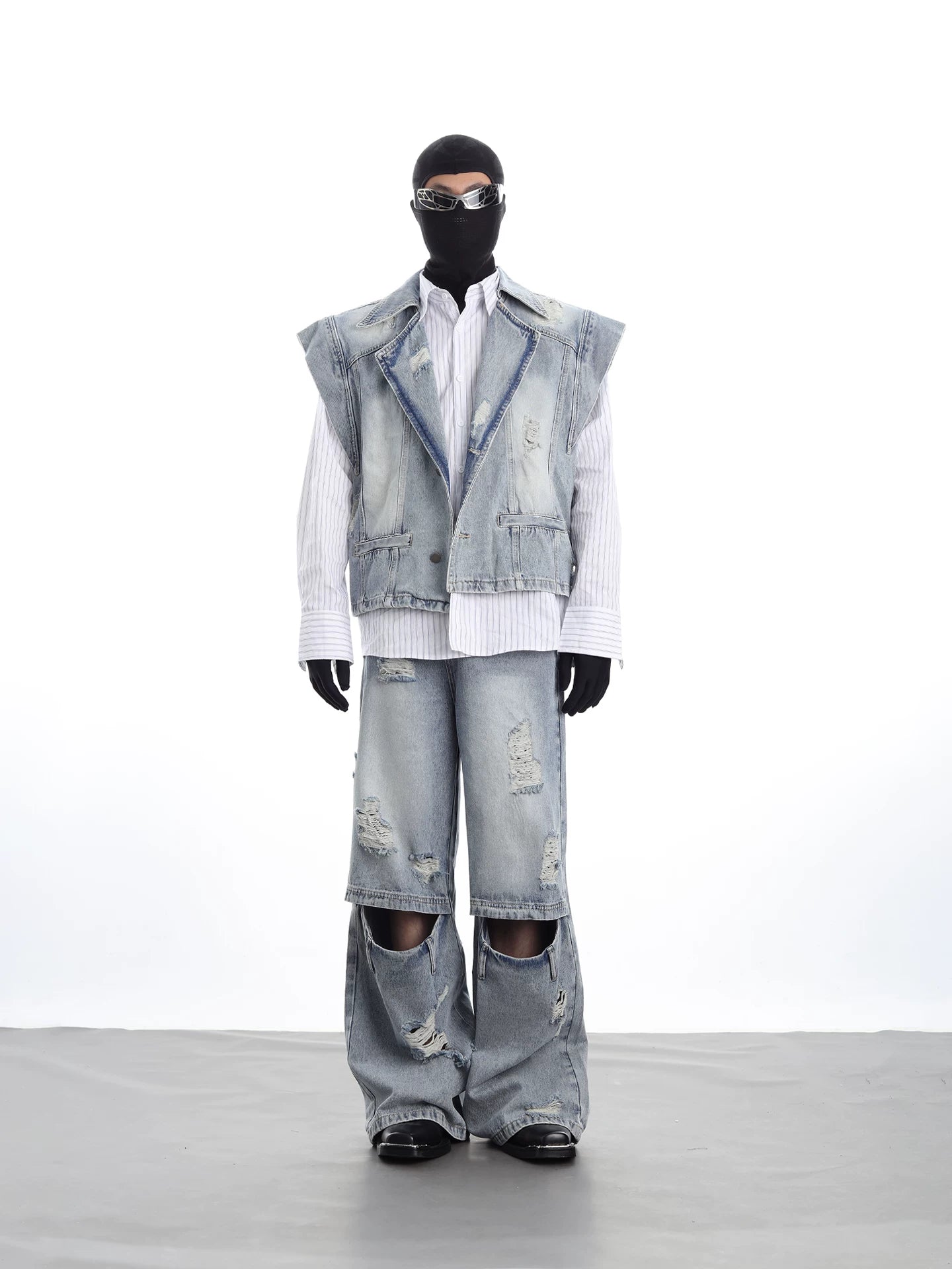 Rogue Fade Layered Denim Vest