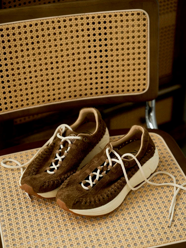 Handwoven Suede Runner Sneakers